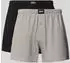 Hugo Boss 2P Jersey Boxer Regular Fit Boxershorts (50544380) hellgrau