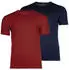 Emporio Armani Essential Logolabel T-Shirt 2er Pack (EM000391-AF25033-MB518-M) dunkelblau/rot