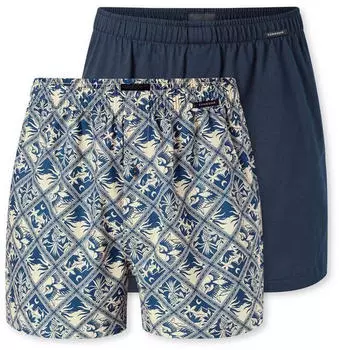 Schiesser 2-Pack Boxershorts Webware gemustert Boxershorts Multipack (183638-911)