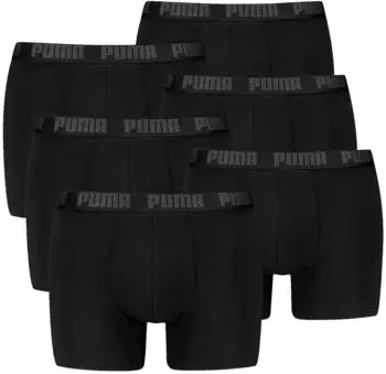 Puma Everyday Basic Boxers 6P Cotton Stretch Boxershorts schwarz