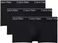 Calvin Klein 3P Microfibre Stretch Low Rise Trunks Schwarz Polyester Small Herren