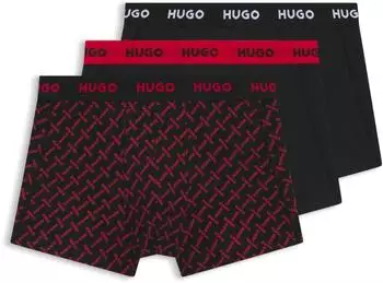 HUGO Boxer Shorts (50532550) rot/schwarz/weiß
