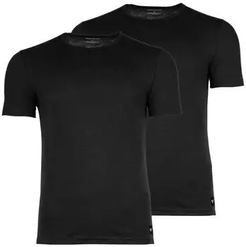 Emporio Armani Essential Logolabel T-Shirt 2er Pack (EM000391-AF25033-UC001) schwarz