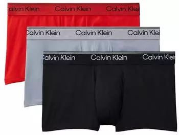 Calvin Klein 3-Pack Low Rise Trunk (LV00NB4409-0AJ) black/red/light gray