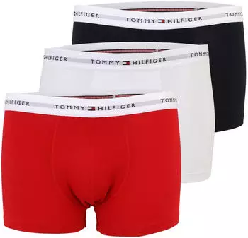 Tommy Hilfiger 3-Pack Signature Repeat Logo Waistband Trunks (UM0UM03889) navy/red/white