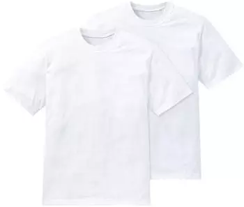 Schiesser 2-Pack American T-Shirt Shirt kurzarm Jersey rundhals (008150) weiß