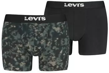 Levi's 2-Pack Optical Illusion Organic Boxer (89926256) gr&uuml;n/schwarz