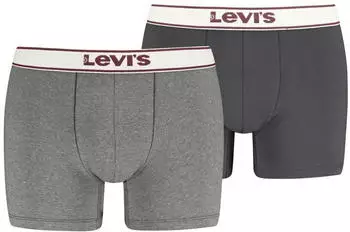 Levi's Vintage Organic Boxer 2er Pack (69596665) grau/rot