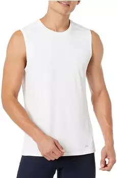Amazon Essentials Ärmelloses Unterhemd aus Modal Slim Fit 2er-Pack (AM4053) grellweiß