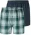 Schiesser Boxershorts 2er-Pack Webware mehrfarbig gemustert - Boxershorts Multipack (183638-912)