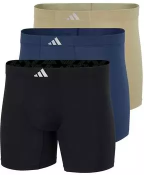 Schiesser Enge Boxershorts lang 3er-Pack Schwarz/Grau - ADIDAS (4AM026-909)