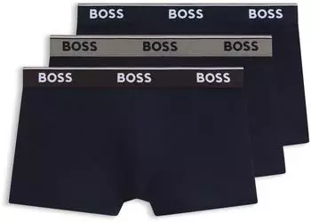 Hugo Boss Dreierpack Boxershorts aus Stretch-Baumwolle - Style Trunk 3P Power 50554693 Schwarz