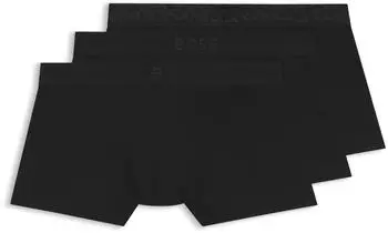 Hugo Boss Dreierpack Boxershorts aus Stretch-Baumwolle in Geschenkbox - Style Trunk 3P Logo Trio G 50567789 Schwarz