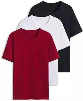 Hugo Boss Dreierpack T-Shirts aus Baumwolle - Style TShirtRN 3P Classic 50532468 Blau / Rot / Wei&szlig;
