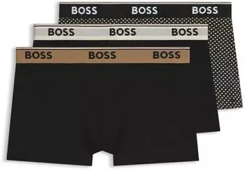 Hugo Boss Dreierpack eng anliegende Boxershorts aus Stretch-Baumwolle mit kurzem Bein und Logo-Details - Style Trunk 3P Power Desig 50554443 Schwarz