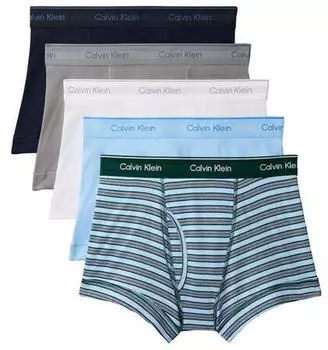 Calvin Klein 5-Pack Trunks (LV00NB1897) dark sapphire convoy midtown stripe