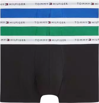 Tommy Hilfiger Signature Baumwoll-3er-Pack Boxerbriefs in Blau/Grün/Schwarz-Multi (UM0UM038920WF)