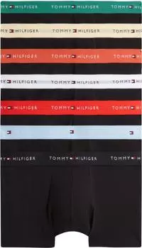 Tommy Hilfiger Signature Cotton - Unterhosen in Schwarz mit farbigem Bund 7er-Pack (UM0UM038950TR)
