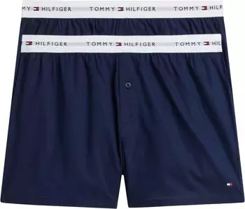 Tommy Hilfiger Signature Cotton - 2er-Pack Boxershorts aus Webstoff in Marineblau-Navy (UM0UM038710WO)