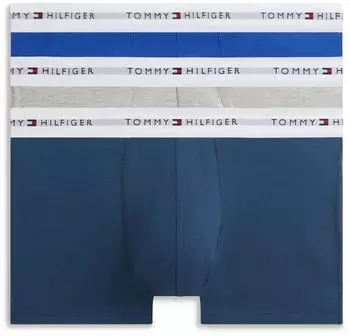 Tommy Hilfiger Signature Cotton - 3er-Pack Unterhosen in Blau/Grau-Mehrfarbig (UM0UM038890WQ)