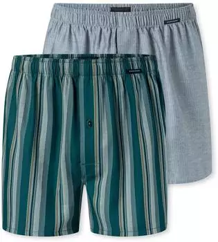 Schiesser 2-Pack Boxershorts Webware gemustert Boxershorts Multipack (183638-919)