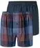 Schiesser 2-Pack Boxershorts Webware gemustert Boxershorts Multipack (183638-920)