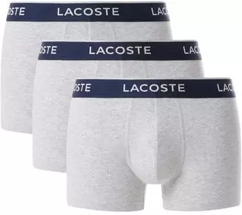 Lacoste 3-Pack Cotton Mix Trunks (5H1300) gray