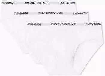 Emporio Armani Men's Cotton Briefs 3-Pack Slip