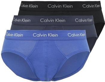 Calvin Klein 3er-Pack Hüft-Slips -Cotton Stretch schwarz/hellblau/blau (U2661G-1KU)