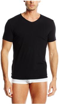 Olaf Benz T-Shirt V-Ausschnitt Uni schwarz (107.418/8000)