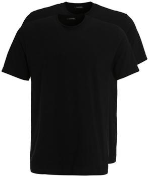 Schiesser 2-Pack American T-Shirts Essentials Rundhals schwarz (208150-000)