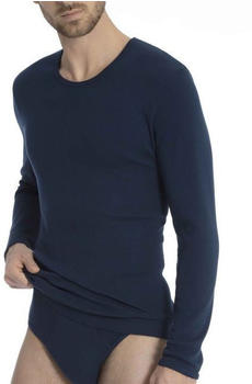 Calida Classic Cotton 1:1 T-Shirt langarm blau (16910-883)