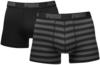 Puma 2-Pack Stripe Boxershorts black/grey (591015001-200)