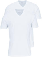 OLYMP T-Shirt "Casual" Packung, 2er, 2 Stk. mit Ton-in-Ton Logostickerei am...