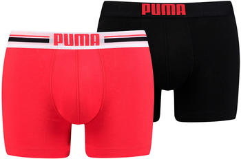 Puma 2-Pack Placed Logo Boxershorts red/black (651003001-786)