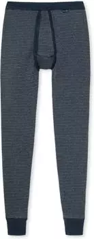 Schiesser Unterhose lang Feinripp mit Eingriff geringelt Feinripp melange (154800)