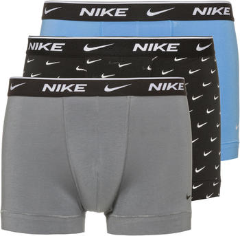 Nike 3-Pack Boxershorts black swoosh print/cool grey/university blue (KE1008-9JI)