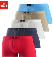 H.I.S Hipster Packung, 5 Stk. knapp sitzende Boxershorts aus Baumwollstretch