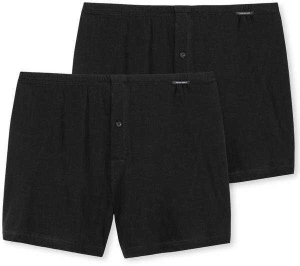 Schiesser Boxer Shorts 2-Pack (174002) black