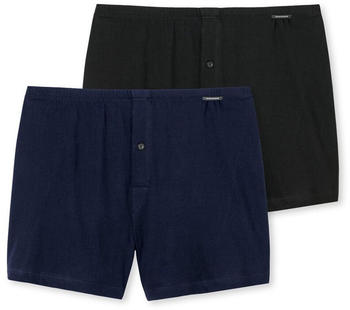 Schiesser Boxer Shorts 2-Pack (174002) black/blue