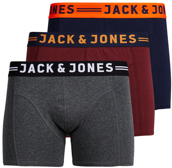 Jack & Jones Trunks 3 Pack (12113943) grey/bordeaux