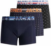 Jack & Jones Herren Boxershorts JACHENRIK TRUNKS - 3er Pack Schwarz Blau Blazer &