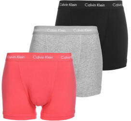 Calvin Klein 3-Pack Shorts - Cotton Stretch black/grey/rose (U2662G-P1X)