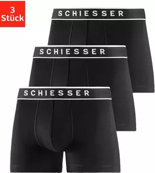 Schiesser 3-Pack Organic Cotton Shorts black (173983-000)
