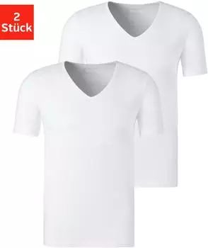 Schiesser 2-Pack Organic Cotton T-Shirts white (173982-100)