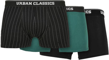 Urban Classics Organic Boxer Shorts 3-pack (TB3838-03153-0037) pinstripe aop+black+treegreen