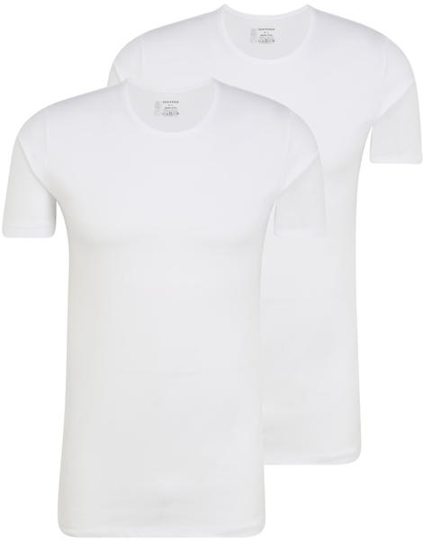 Schiesser 2-Pack Organic Cotton Shirt white (174997-100)