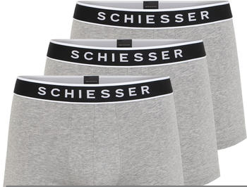 Schiesser 3-Pack Organic Cotton Shorts grey melange (173983-202)