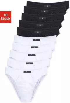 H.I.S Jeans 10-Pack Minislip Unifarben wei&szlig;/schwarz