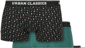 Urban Classics Organic X-mas Boxer Shorts 3-pack (TB4503-03284-0037) nicolaus aop+treegreen+popred